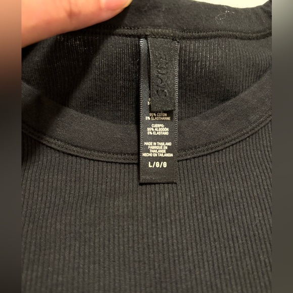 SKIMS black ribbed mini dress, L - Picture 3 of 8